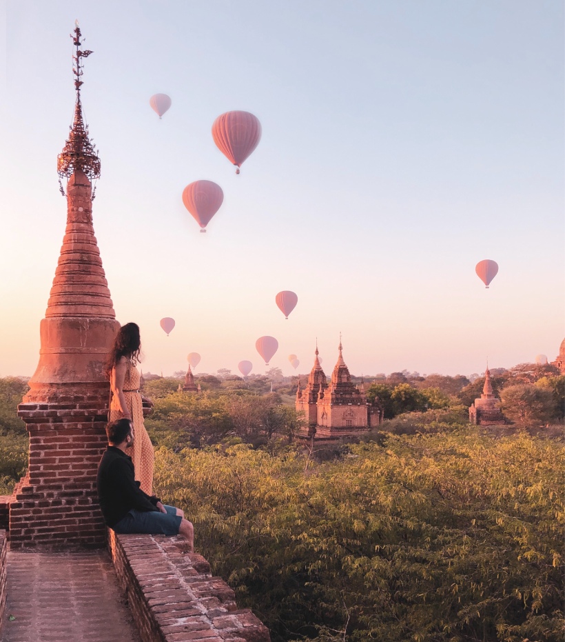 Hot air balloons in Bagan