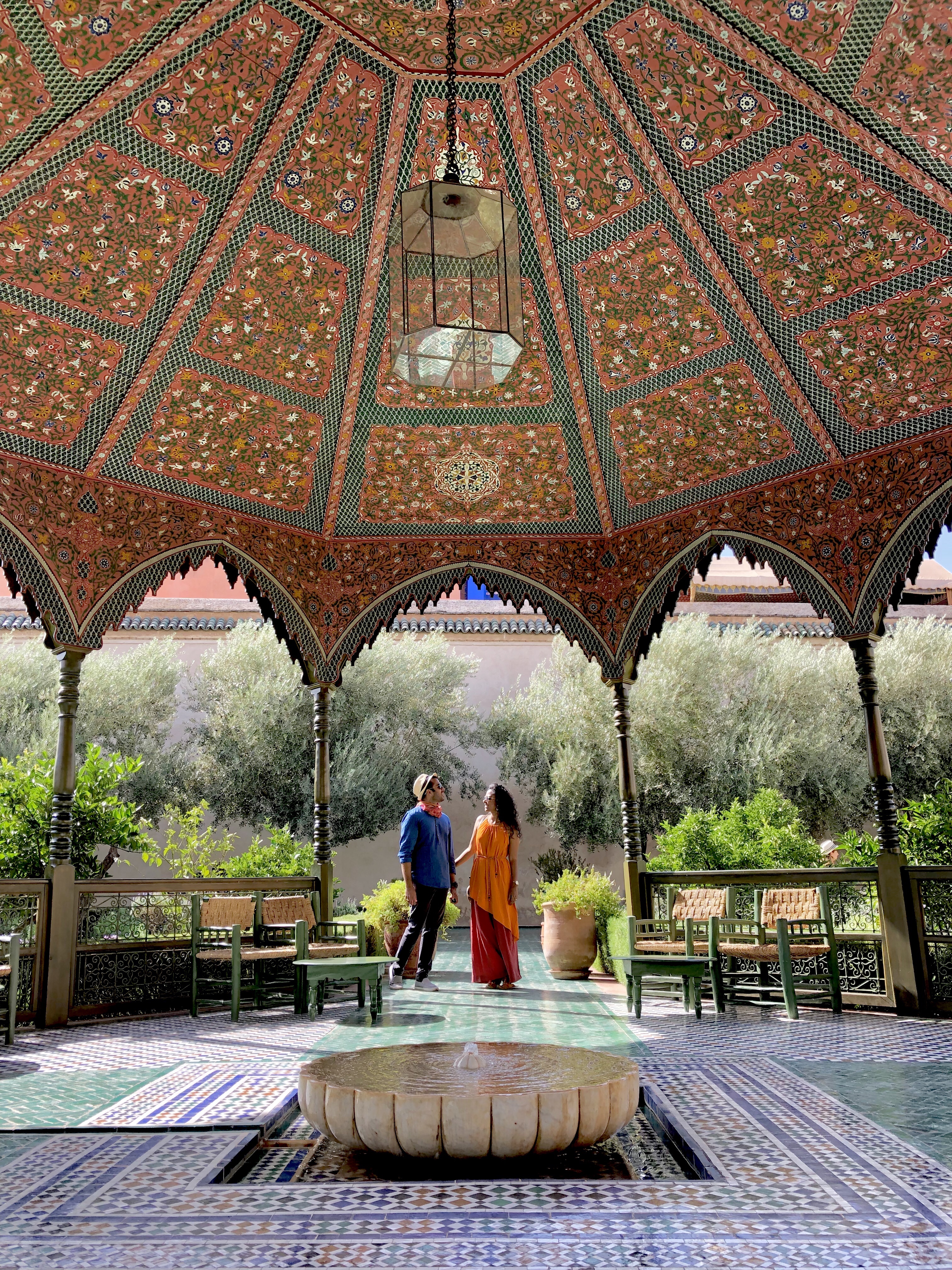 the stunning courtyard in the Islamic garden.